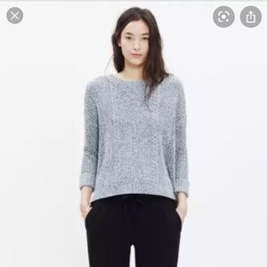 MADEWELL Marled Plaza Pullover Sweater Gray size s